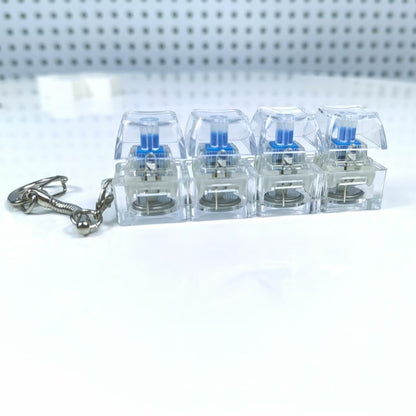 Mechanical Keyboard Electronic Luminous Transparent Crystal Height Pressure Reduction Toy Schoolbag Pendant